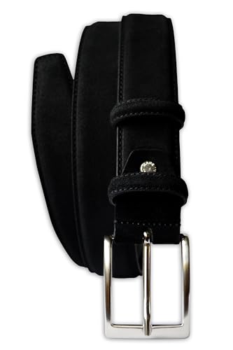 Mens Plain Dress Italian Suede Leather Belt3