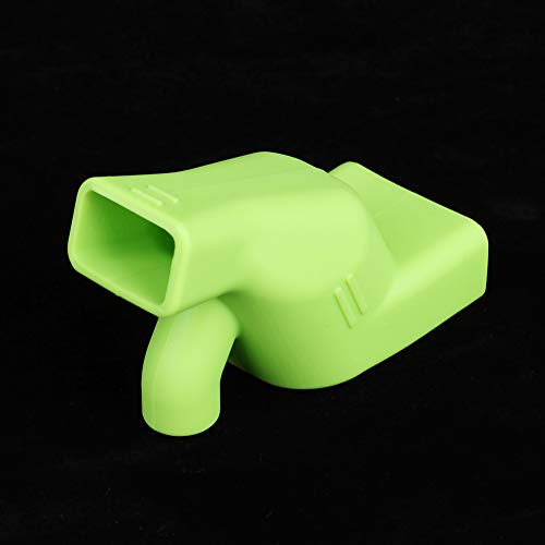 Image of Silicone Faucet Extender, Bathroom & Kitchen Sink Faucet Extender Dual Spout Hand Wash Helper with Water-Saving Design Universal Faucet Cover Easy Tool-Free Installation (Green)