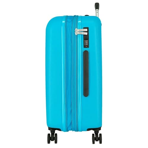 Valise soute légère Roll Road Menorca turquoise 46x65x24cm extensible - 6