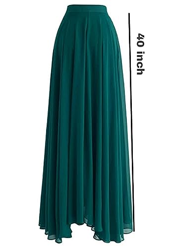 Image of Women's Full Length Georgette Long Skirt- 8 Meters Maxi Flare.