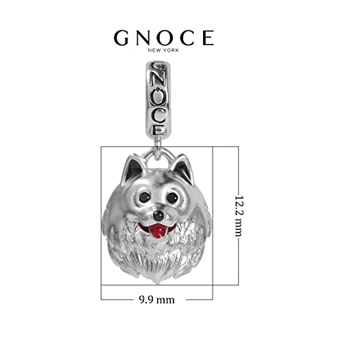 Image of GNOCE Pet Dog Bowl Bead Charm For Women, S925 Sterling Silver Bead Charm NecklaceBracelet for Her, Jewelry Gift