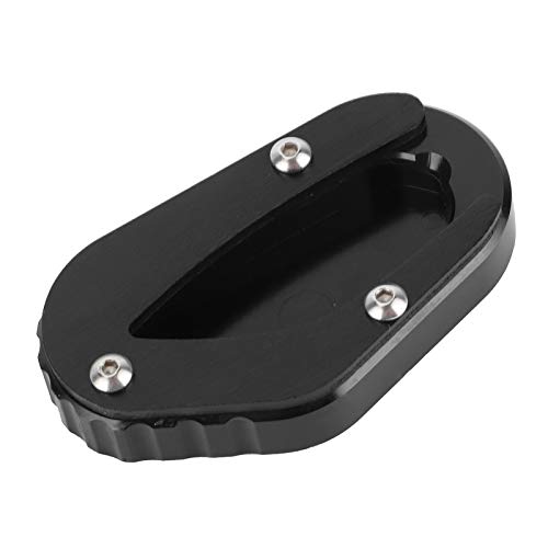 Ymiko Motorcycle Kickstand Pad Side Stand Enlarge Pad Support Kickstand Extension Pad Fit for Triumph Bonneville T100 / T120 (Black)