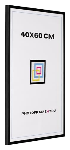 Photoframe4you, Black Photo Frame 40x60 cm / 15,7x23,6 in., Shatterproof Acrylic Glass - Image 3