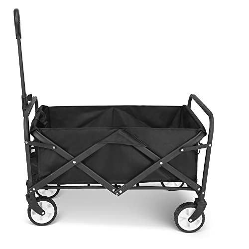 Folding Wagon Cart Large Capacity Heavy Duty Cart for Gardening,Camping,Shopping,Beach and Outdoor Sport