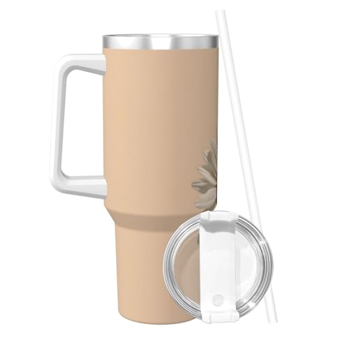 Simple Daisy Print 40oz Ice Bully con Asa y Pajilla Acero Inoxidable miniatura 2