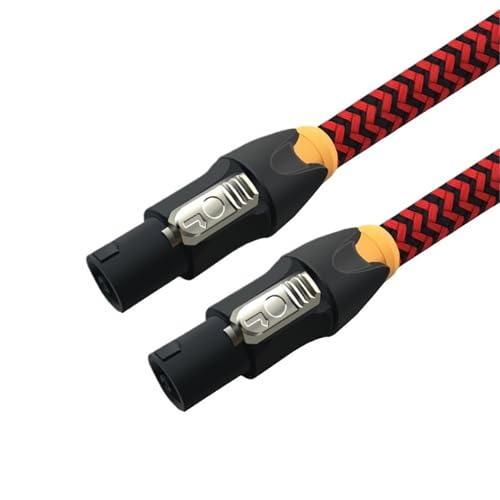 Cable de altavoz Speakon NL4FC macho a macho de 5 metros en color rojo