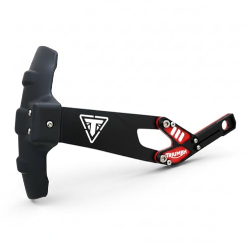 Image of Mudflap Guard Compatible with Triumph Speed 400 Heavy Metal Rear Reflector Guard | Splash Guard |Tyre Hugger|Rear Mudguard, Black with Red Accents Suitable for Triumph Speed 400