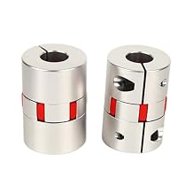 2PCS 9.525mm to 10mm Aluminium Plum Flexible Shaft Coupling, D20mm L25mm Motor Connector Flexible Coupler for 3D Printer Accessory Servo Stepped Motor CNC Machine