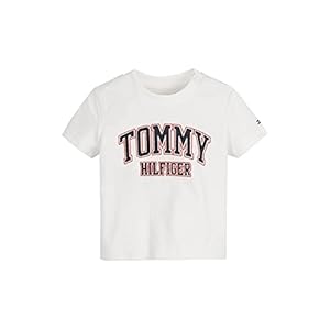 Tommy Hilfiger – T-shirt met korte mouwen en logo KN0KN01272 YBR in wit – T-shirt voor baby’s