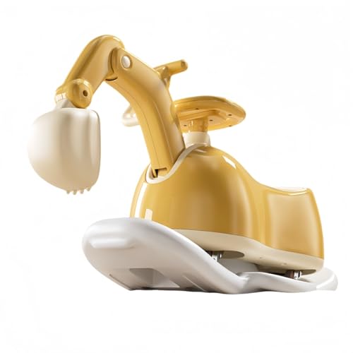 TIMDU 掘削機、乗用玩具、子供用四輪車、ショベルカー、1-3歳車のおもちゃ、儿童用車のおよび 子供誕生日、プレゼント、クリスマス 贈り物、操作が簡単、軽量 (車 + ショベルカー + ロッキングボード + ミュージックライト,黄色)