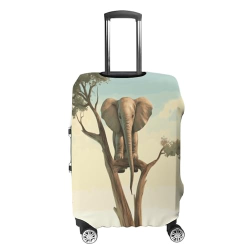 Travel Wheeled Suitcase Sleeve Dustproof Anti-scratch Little Elephant on Tree Luggage Case Protective Cover For 19-32 Inch Luggage4