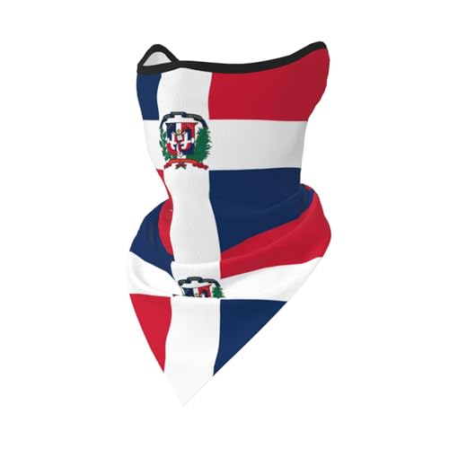 Bandana Cabeza Multifuncional Unisex Hombre Mujer Cuello Gaiter Dominicano Bandera Diseño Impreso Para Motocross Deporte Carrera Actividades Exterior Festivales