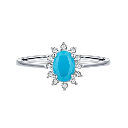 Anillo turquesa azul y oro de mujer para looks modernos de diario