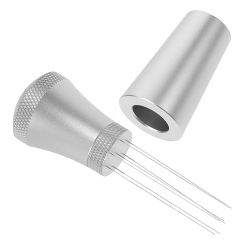 HOLIDYOYO Coffee Cloth Powder Needle Functional Type Stir Distribution Dispensing Ground Needles Product Espresso Coffee Puck Preparation Coffee Needle Tool Stainless Steel Silver