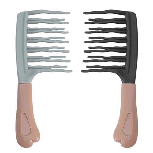 Peine doble para rizos y cabello rizado 2 piezas miniatura 1