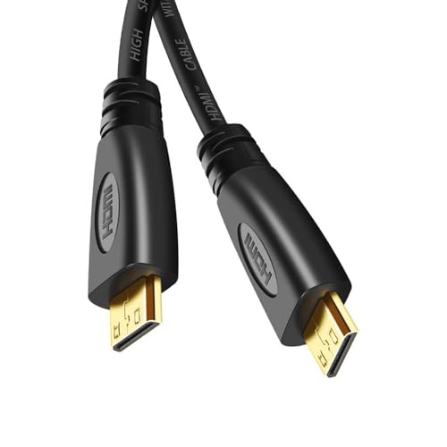 Hexchuang Mini HDMI to Mini HDMI Cable, (C Type) Mini HDMI Male to Male Cable, HDMI Mini Male to Male Cord Support 1080P for Portable Monitor, Tablet, Camera (50CM)