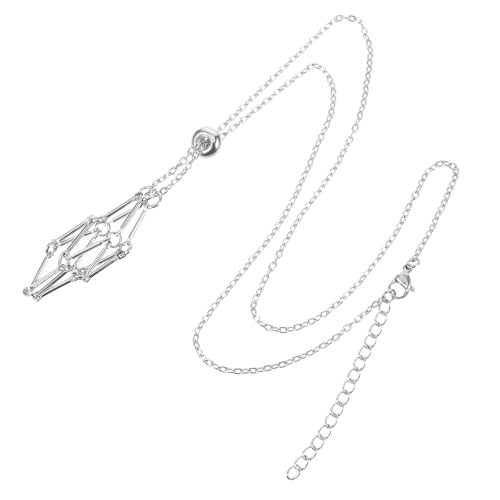 Tofficu Cordón de Jaula Metálica para Collares Soporte para Piedras Naturales, Diseño Resistente para Colgantes de Cristal, Uso en Pulseras y Accesorios Artesanales