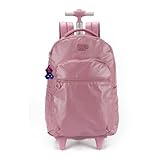 Mochila com Rodinhas Crinkle Rose Up4You - Luxcel