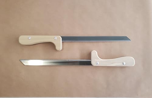 Spray Foam Saw Shorty for Open Cell Foam Insulation. USA Made - 2 Pack - 7 inch Wood handle, 12 inch Blade