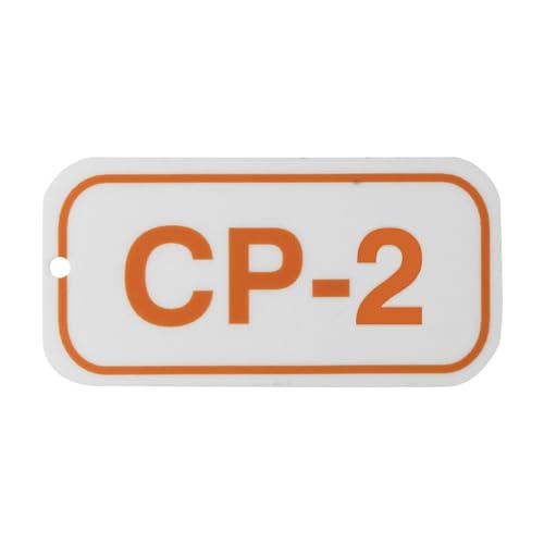 Étiquettes plastique Brady 105675 orange sur blanc lot de 25 pour signalisation industrielle