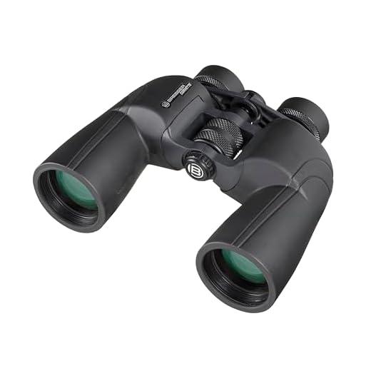 Bresser Fernglas Corvette 10x50 wasserdicht mit voller Mehrschichtvergütung und Stativanschlussgewinde inklusive Tragegurt und Transporttasche