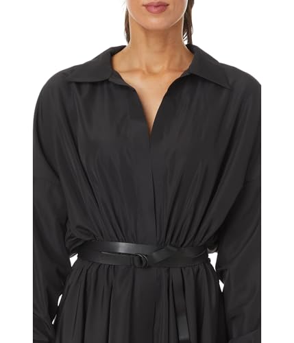 Image of Norma Kamali Women's Super Oversized Shirt Flared Mini Dress
