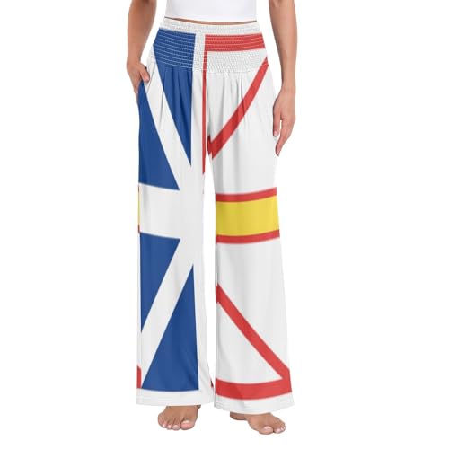 Pantalon palazzo pour femme GuoChe vêtement printemps fluide taille haute
