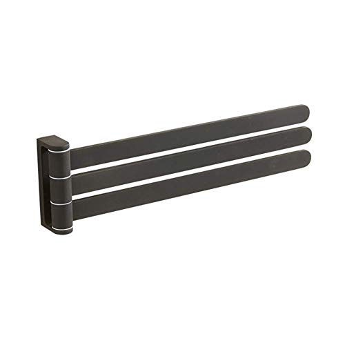 Étagère de rangement murale avec porte-serviettes rotatif et étanche en zinc pour salle de bain