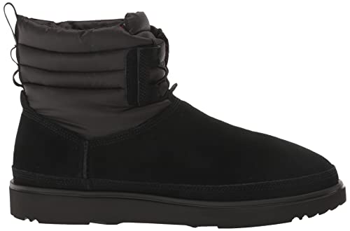 Ugg Men's Classic Mini Lace-Up Weather Snow Boot, Black, 10 #TOP5