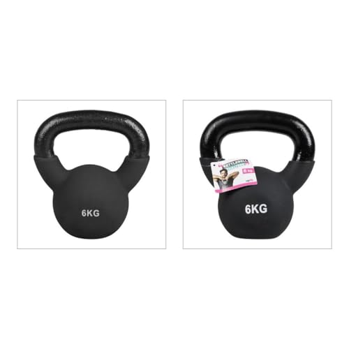 UPFIT - Kettlebell, haltère - Kettlebell 6kg - Poids: 6kg - Couleur: Noir - Prise en main facile et confortable - Robuste - Facile à utiliser & à ranger - Pour les exercices de renforcement musculaire – vue 4