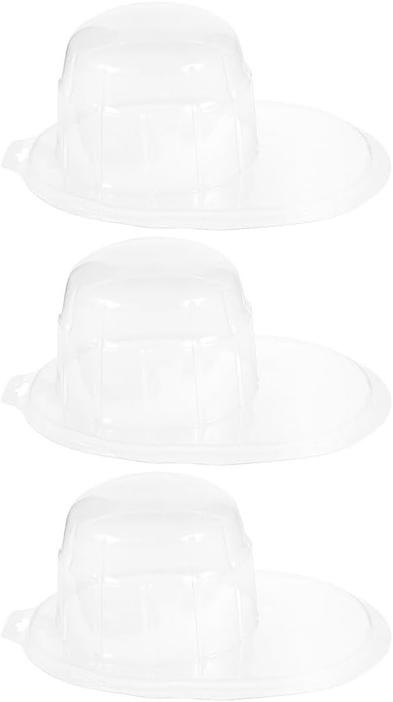 Garneck Hat Box - 3Pcs Portable Plastic Baseball Cap Storage Box Travel-Friendly Hat Holder Cap Support Rack for Home or Shop Use