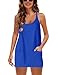 Faleave Women's Summer Sleeveless Mini Dress Athletic Dress Spaghetti Strap Short Tennis Dress with Pockets(KleinBlue-XXL)