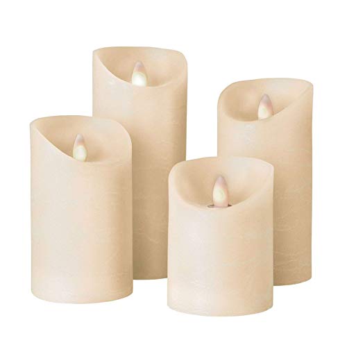 Preisvergleich Produktbild sompex Shine LED Echtwachskerze 4er-Set - Elfenbein