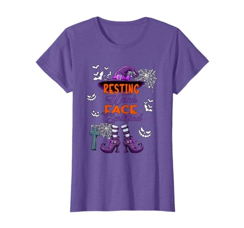 Resting Funny Joke Witch Face Certified Halloween Witch T-Shirt