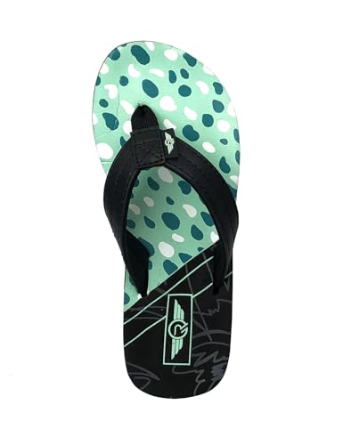 Image of REDVOLUTION Girls Classic Braided Accented Beach Sandals Casual Flip Flop Surfer Girl