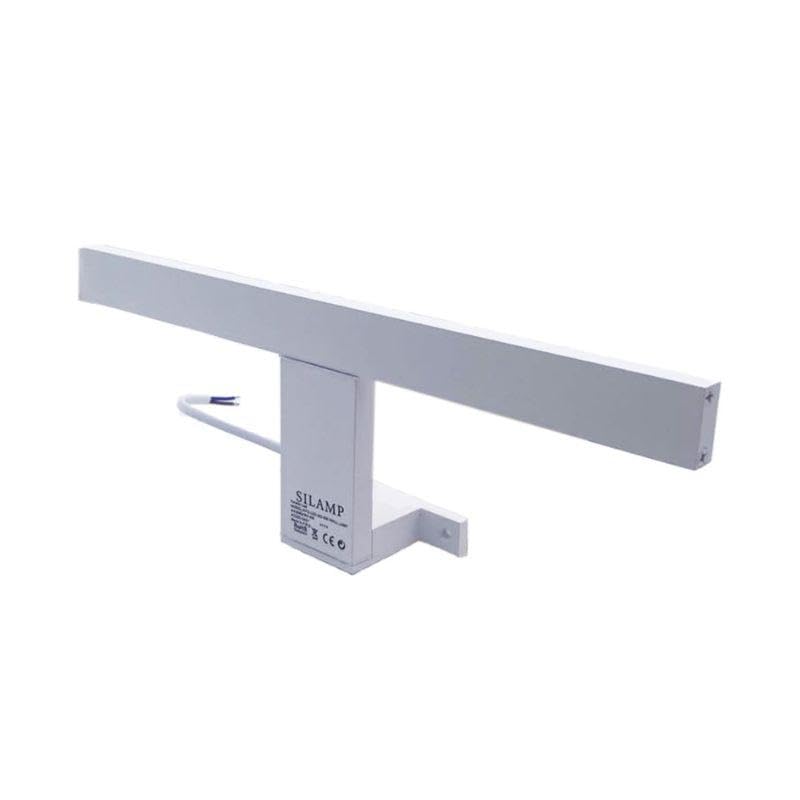 Silamp - Aplique de pared para cuarto de baño blanco, 6 W, IP44, 6000 K, 8000 K, color blanco frío