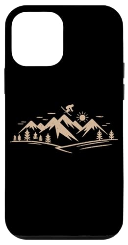 Ski Mountain Snow Skiing Retro Winter Vacation �X�}�z�P�[�X iPhone 12 mini �p