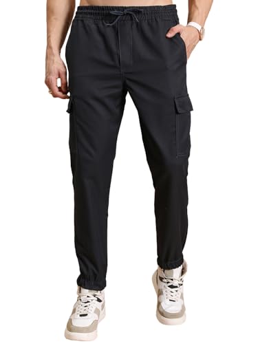 Image of Highlander Men's Cargo Jogger Trousers| Utility Pockets | Trouser for Men | Men Trousers