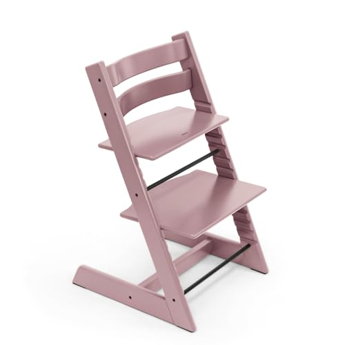 Image of Stokke Tripp Trapp Chair – All Age Adjustable Wooden High Chair for Baby, Toddler & Adult, Ergonomic Dining & Feeding Seat, Premium Beech Wood Construction, Supports Up to 136kg, Heather Mauve