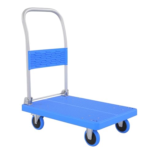 Carro de Mano Plegable y Ligero con Ruedas, Carro de Carga portátil y Plegable para mudanzas, hogar y Reparto Diario (XL)