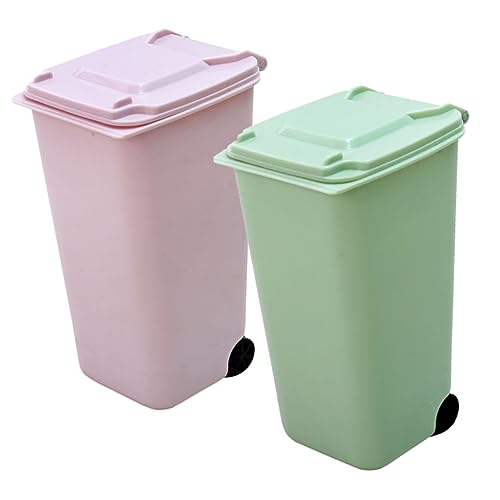 GALPADA 2Piezas Mini Papelera De Escritorio Bote De Basura Multifuncional Para Clasificación De Desechos Oficina Dormitorio