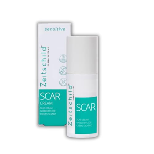 Zeitschild® Crema para el cuidado de cicatrices – Cuidado regenerador para cicatrices frescas y maduras | Con Madecassoside, Hyaluron & Ectoin | Para todos los tipos de piel | Sin perfume, siliconas y