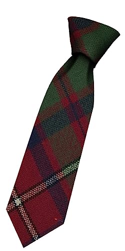 Cravate en laine d'Écosse garçon luxe Shaw Red Modern Tartan