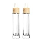 JOPESA 2 STÜCKE Klarglas Tropfflasche Leere Ätherische Ölflaschen Fläschchen Gläser mit Bubber for Parfums Colognes Aromatherapie / 643