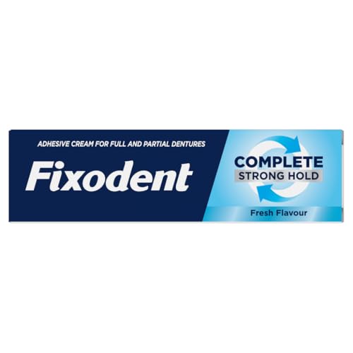 Fixodent Complete Fresh - Crema adhesiva para dentaduras completas y parciales, 47 ml