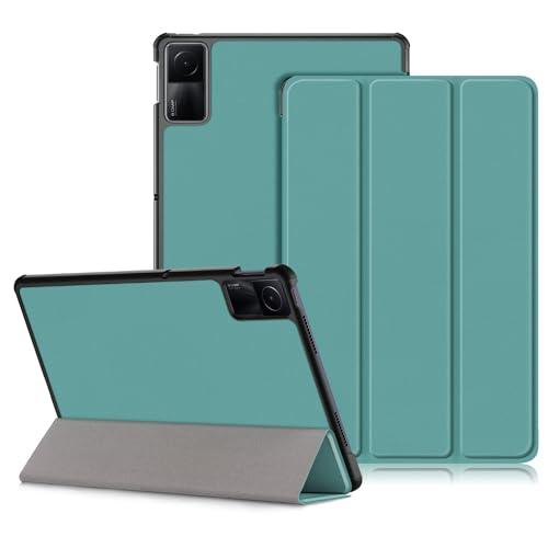 DINGGUAGUA Case for Xiaomi Redmi Pad SE 11 inch Tablet 2023 Cover,Slim Stand Hard Back Shell Cover with Auto Wake/Sleep,Dark green