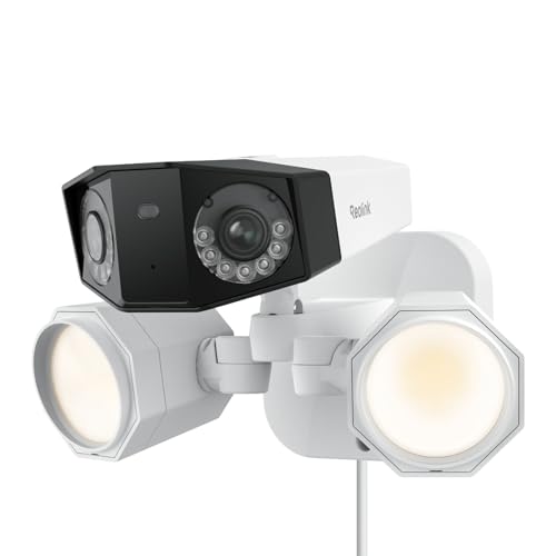 Reolink 4K Dual-Lens Security Camera, 180° Ultra-Wide Angle, 1800 Lumen Floodlight, Human/Vehicle/Pet Detection, Two Way Talk, Waterproof, Duo Floodlight PoE
