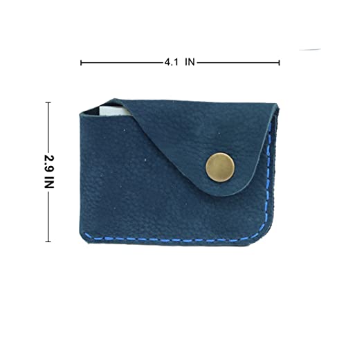 Handmade ultra-thin soft cowhide abrasive leather card set wallet front pocket card case3