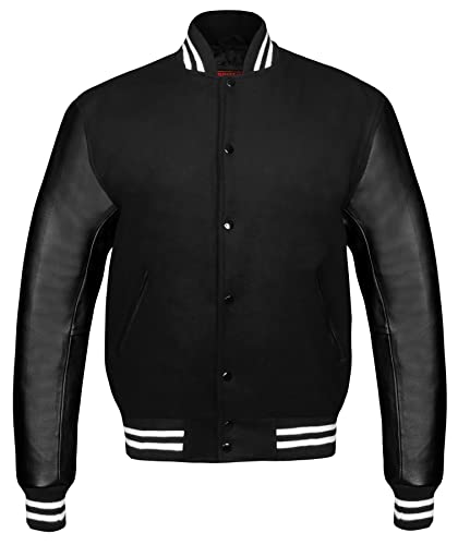 Image of Brutul Bee Original Leather Varsity Letterman Jackets Wool & Leather Original American Style Varsity Jackets
