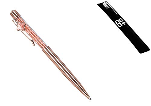 Stylo bille de qualité avec cristaux - 1 recharges et pochette pour stylo inclus ROSE GOLD PENDANT